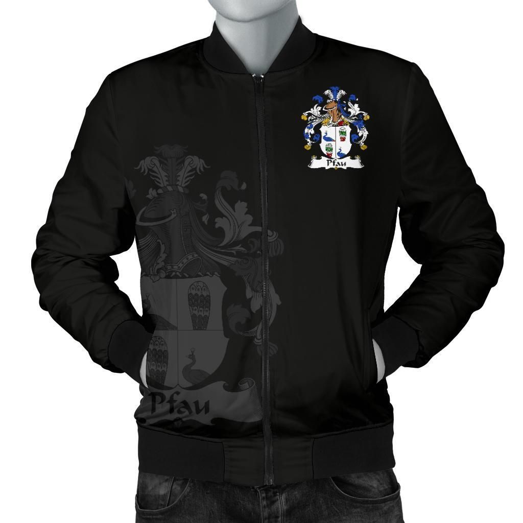 Pfau Germany Men's Bomber Jacket - German Family Crest A7 Bomber Jacket Pfau Germany Men's Bomber Jacket - German Family Crest A7 Bomber Jacket