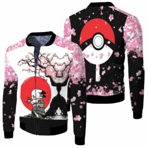 Pikachu Sasuke Uchiha Clan Japanese Blossom 3D T Shirt Hoodie Sweater Jersey Bomber Jacket Model 4766 Bomber Jacket