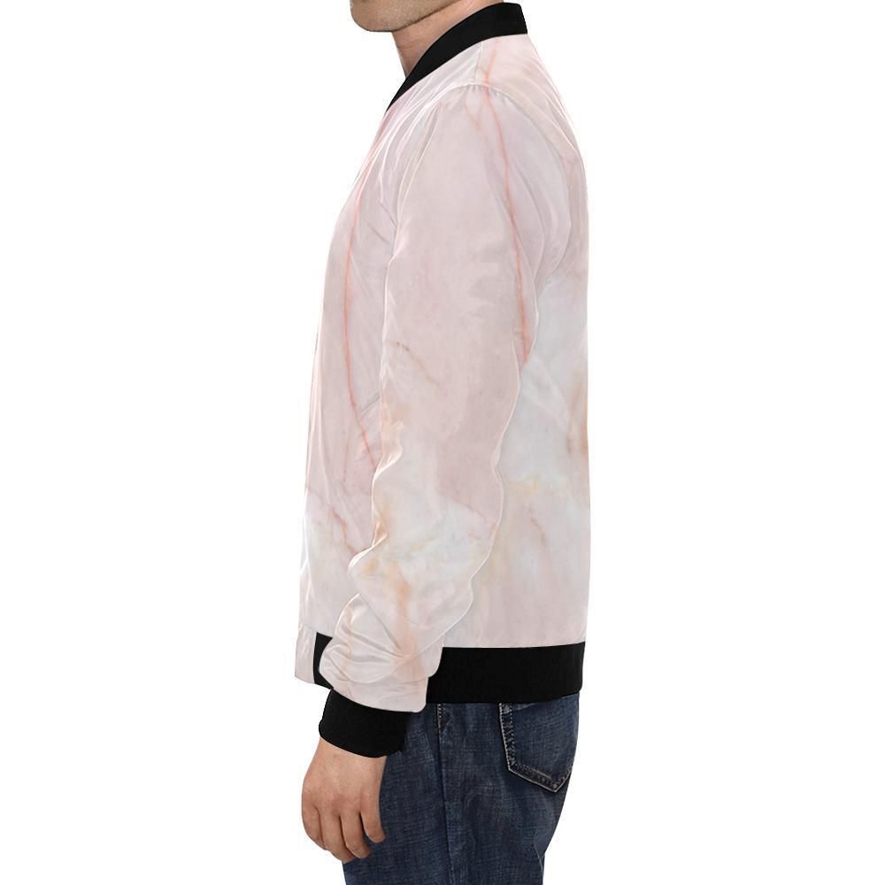 Pink-Marble-Pattern-Print-Mens-Bomber-Jacket-1