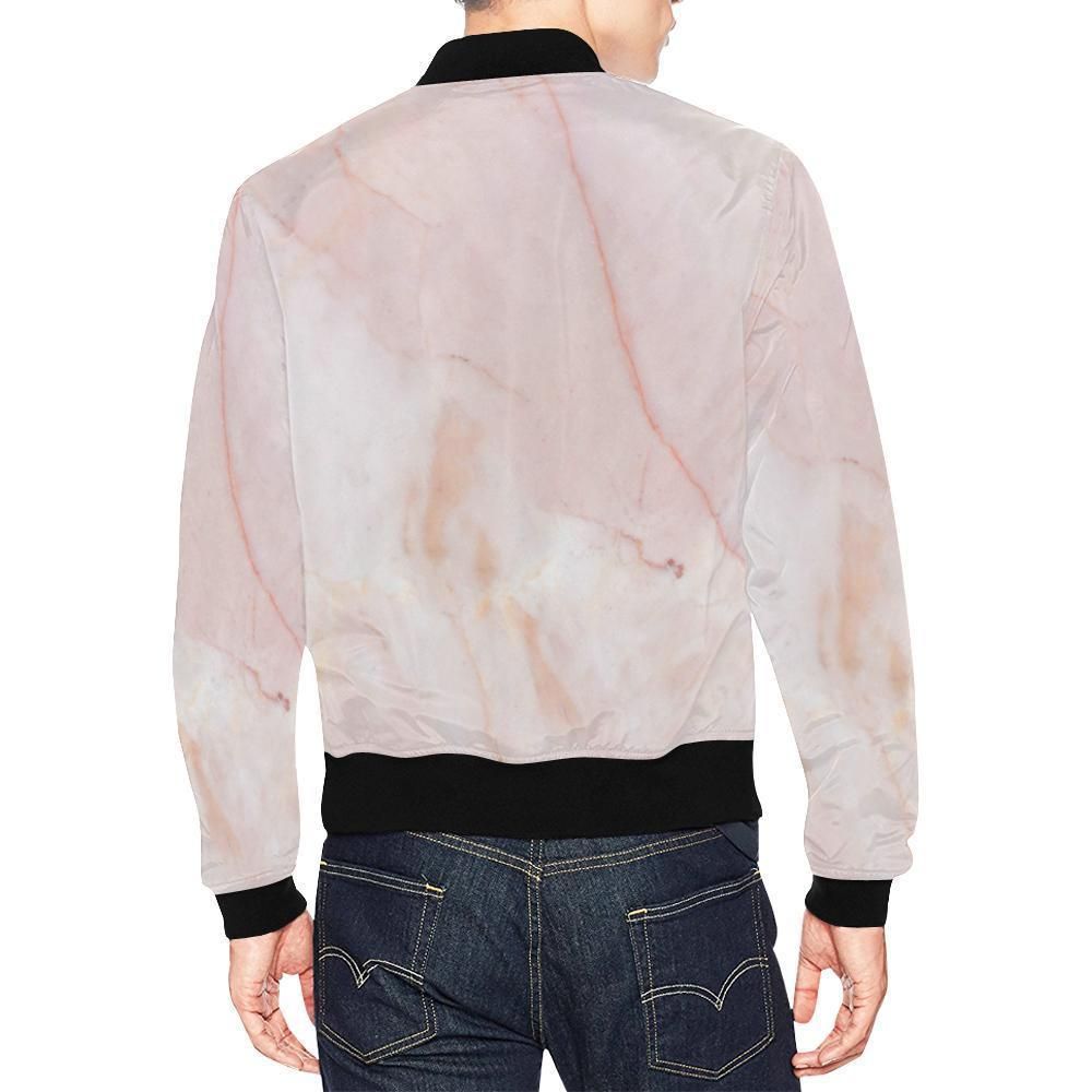 Pink-Marble-Pattern-Print-Mens-Bomber-Jacket-2