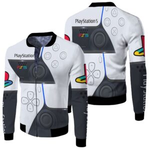 Playstation 5 Gaming Controller Design Pattern For Gamer 3D Bomber Jacket
