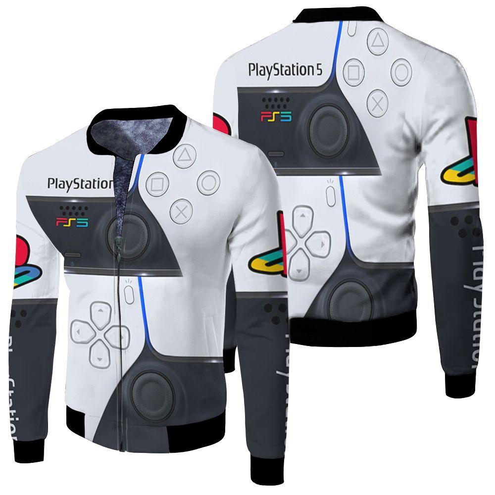Playstation 5 Gaming Controller Design Pattern For Gamer 3D Bomber Jacket Playstation 5 Gaming Controller Design Pattern For Gamer 3D Bomber Jacket