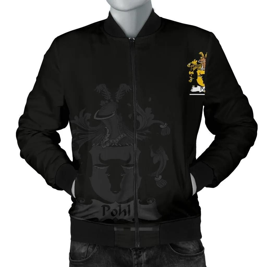Pohl Germany Men's Bomber Jacket - German Family Crest A7 Bomber Jacket Pohl Germany Men's Bomber Jacket - German Family Crest A7 Bomber Jacket