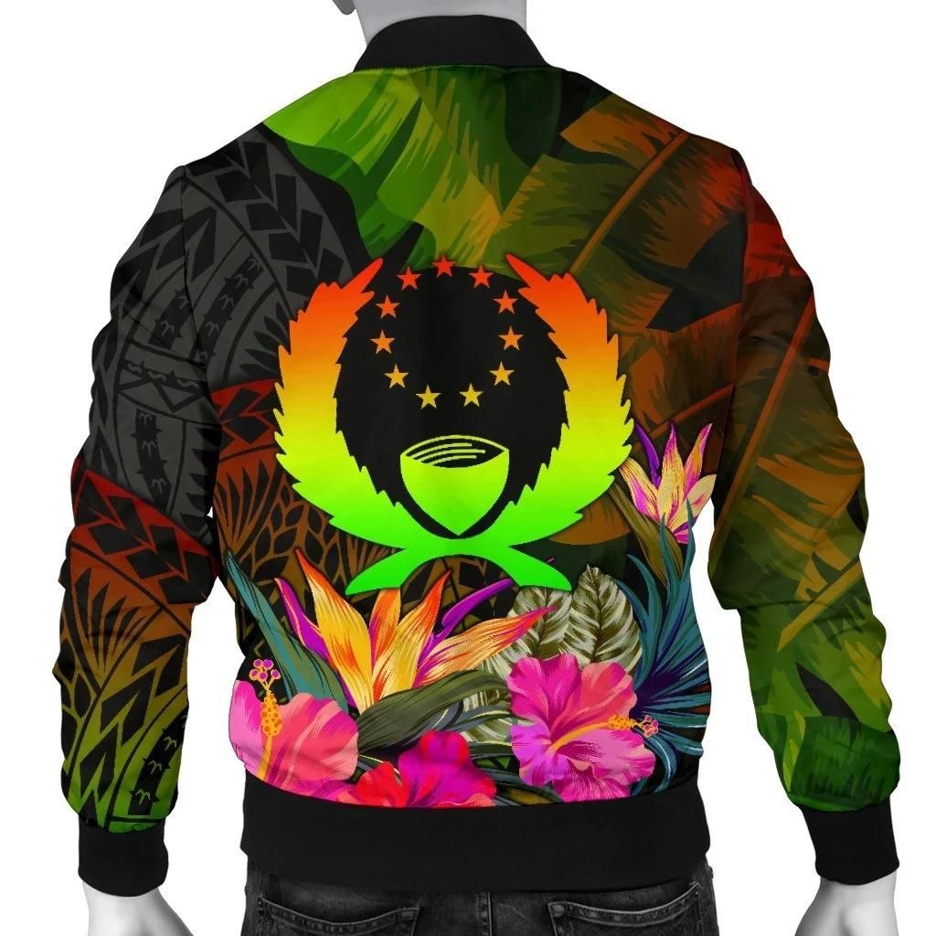 Pohnpei-Polynesian-Mens-Bomber-Jacket-Hibiscus-and-Banana-Leaves-BN15-Bomber-Jacket-1