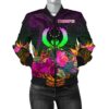 Pohnpei Women's Bomber Jacket - Summer Hibiscus - BN15 Bomber Jacket