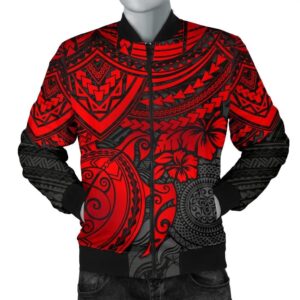 Polynesian Bomber Jacket (Men) - Polynesian Red Turtle - BN15 Bomber Jacket