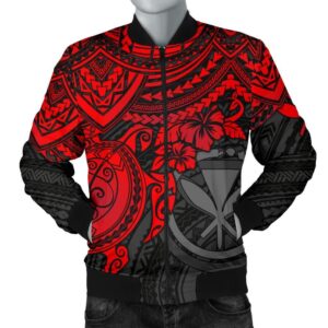 Polynesian Hawaii Bomber Jacket (Men) - Red Turtle - BN1518 Bomber Jacket