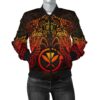 Polynesian Hawaii Bomber Jacket (Women) - Red Turtle Manta Ray - BN18 Bomber Jacket