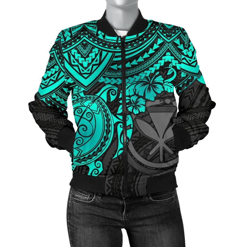 Polynesian-Hawaii-Bomber-Jacket-Women-Turquoise-Turtle-BN15-Bomber-Jacket-1