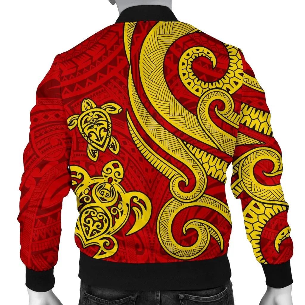 Polynesian-Hawaii-Kanaka-Maoli-Men-Bomber-Jacket-Red-Tentacle-Turtle-BN11-Bomber-Jacket-1