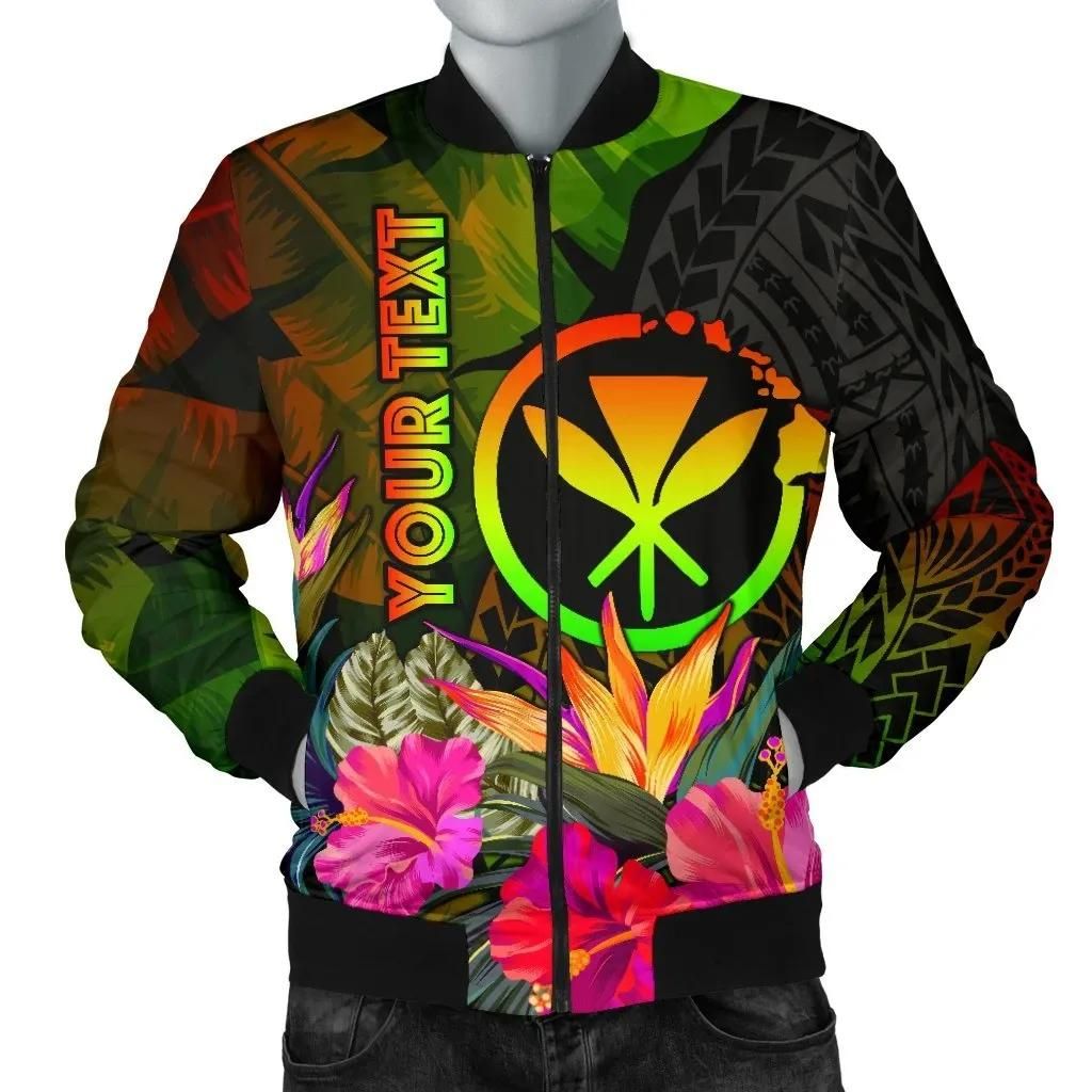 Polynesian Hawaii Kanaka Maoli Polynesian Personalised Men's Bomber Jacket - Hibiscus and Banana Leaves - BN15 Bomber Jacket Polynesian Hawaii Kanaka Maoli Polynesian Personalised Men's Bomber Jacket - Hibiscus and Banana Leaves - BN15 Bomber Jacket