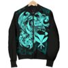 Polynesian Hawaii Men's Bomber Jacket - Kanaka Maoli Blue Turtle - BN12 Bomber Jacket