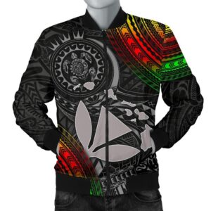 Polynesian Hawaii Men's Bomber Jacket - Kanaka Maoli Hawaiian Map - BN18 Bomber Jacket