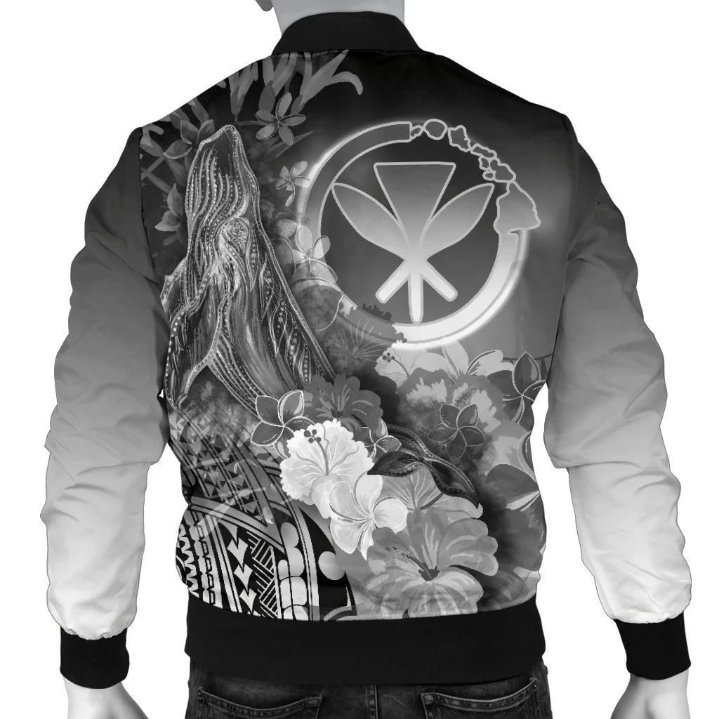 Polynesian-Hawaii-Mens-Bomber-Jacket-Kanaka-Maoli-Humpback-Whale-with-Tropical-Flowers-White-BN18-Bomber-Jacket-1