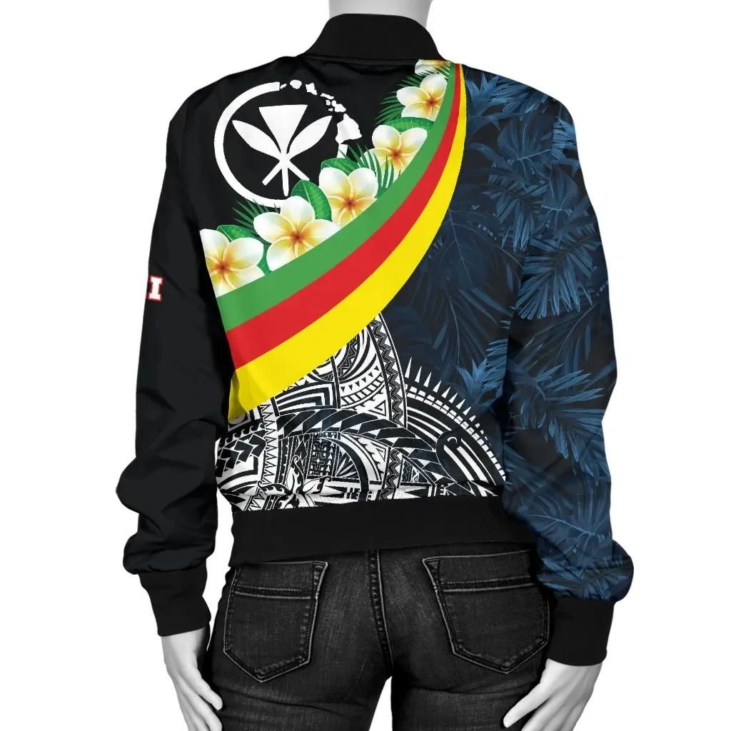 Polynesian-Hawaii-Womens-Bomber-Jacket-Kanaka-Maoli-With-Plumeria-Style-BN18-Bomber-Jacket-1