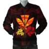 Polynesian Kanaka Maoli Flower Bomber Jacket AH - J0R Bomber Jacket
