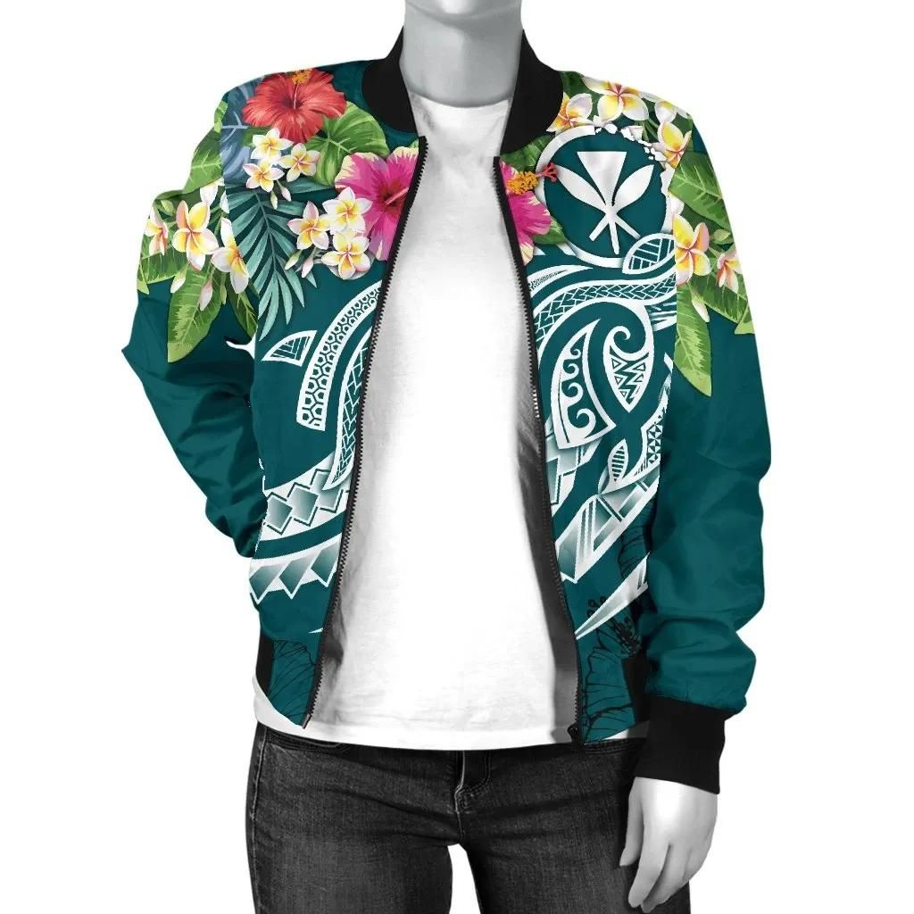 Polynesian-Kanaka-Maoli-Womens-Bomber-Jacket-Summer-Plumeria-BN15-Bomber-Jacket-2