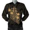 Polynesian Men's Bomber Jacket - Gold Pineapple - BN12