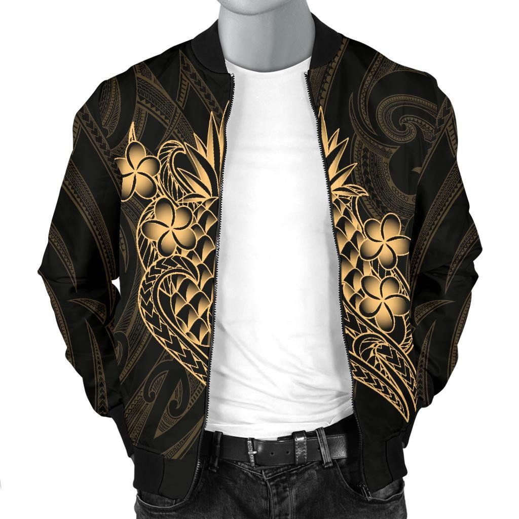 Polynesian-Mens-Bomber-Jacket-Gold-Pineapple-BN12-2