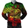 Polynesian Men's Bomber Jacket - Reggae Shark Polynesian Tattoo - BN18 Bomber Jacket