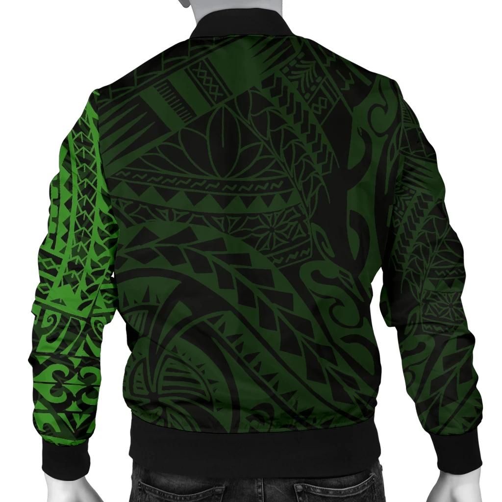 Polynesian-Tattoo-Style-Mens-Bomber-Jacket-Green-A7-Bomber-Jacket-1