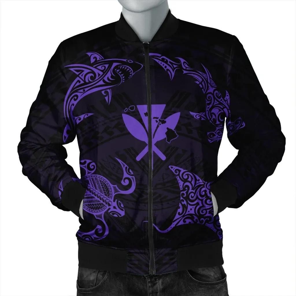 Polynesian Turtle Hammerhead Shark Ray Kanaka Hawaii Bomber Jacket Circle Purple - AH - J5R Bomber Jacket Polynesian Turtle Hammerhead Shark Ray Kanaka Hawaii Bomber Jacket Circle Purple - AH - J5R Bomber Jacket