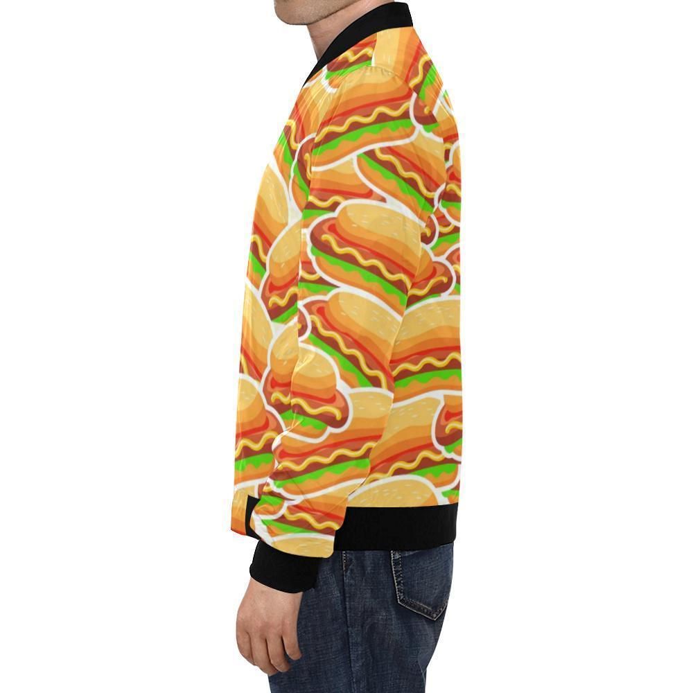 Print-Pattern-Hot-Dog-Mens-Bomber-Jacket-1