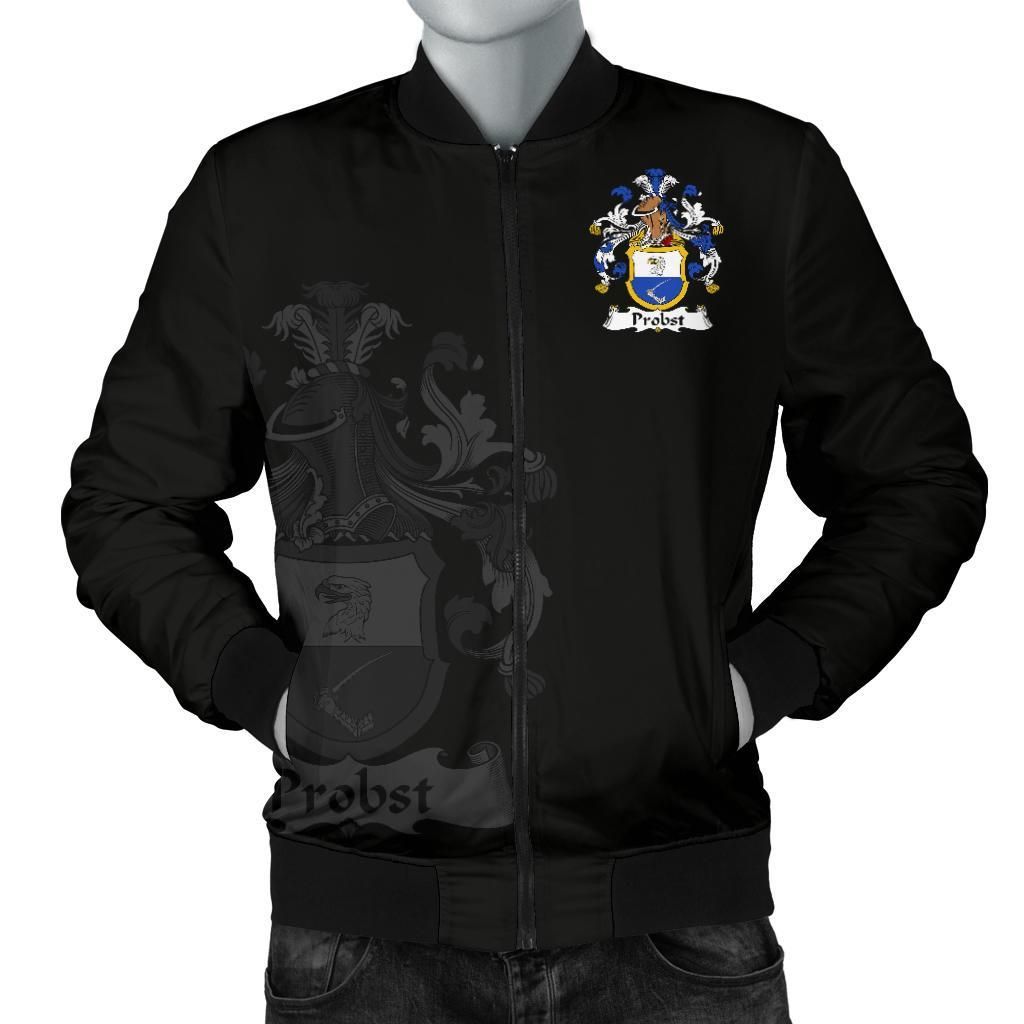 Probst Germany Men's Bomber Jacket - German Family Crest A7 Bomber Jacket Probst Germany Men's Bomber Jacket - German Family Crest A7 Bomber Jacket