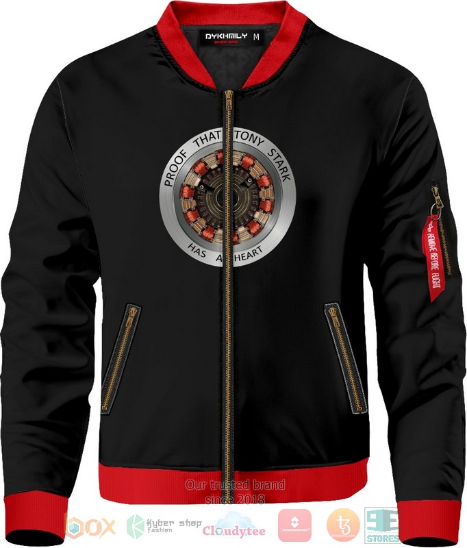 Proof That Tony Stark Has A Heart Bomber Jacket Proof That Tony Stark Has A Heart Bomber Jacket