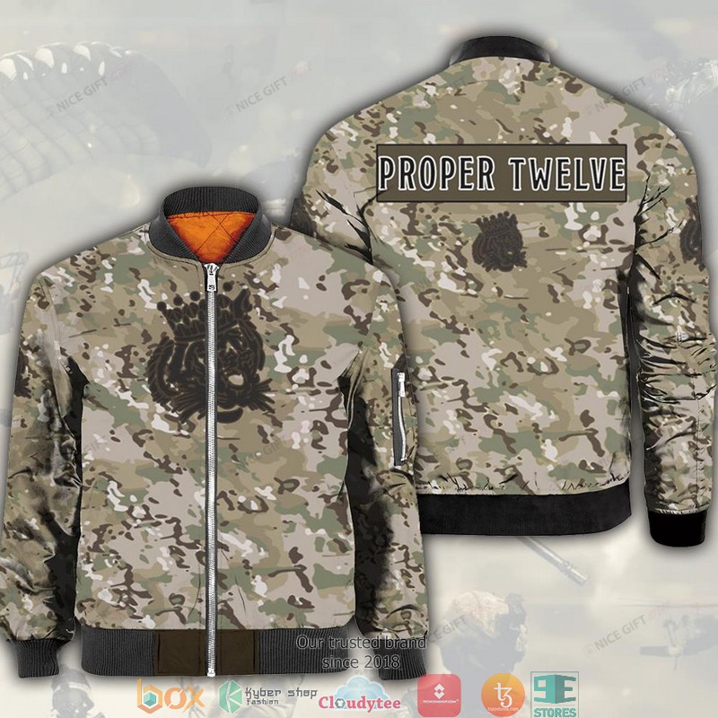 Proper No Twelve Camouflage Bomber Jacket Proper No Twelve Camouflage Bomber Jacket