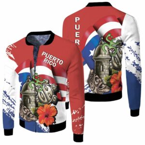 Puerto Rico Symbols All Over Print 3D 3D T Shirt Hoodie Sweater Jersey Bomber Jacket Model 5027 Bomber Jacket