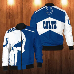 Punisher Skull Indianapolis Colts 3D Bomber Jacket