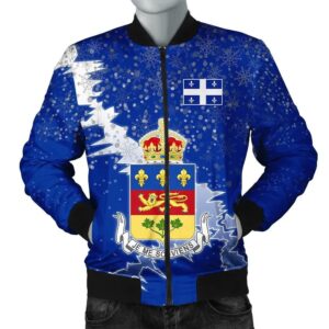 Québec Christmas Coat Of Arms Men Bomber Jacket  X Style J78 Bomber Jacket