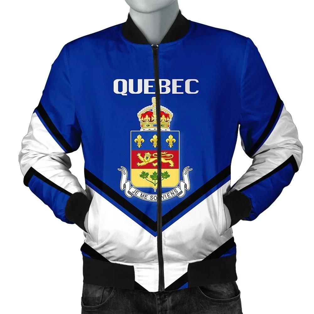Quebec Coat Of Arms Men Bomber Jacket Lucian Style J5W Bomber Jacket Quebec Coat Of Arms Men Bomber Jacket Lucian Style J5W Bomber Jacket