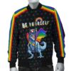 Rainbowrains Men's Bomber Jacket - LGBT T-Rex - BN24 Bomber Jacket