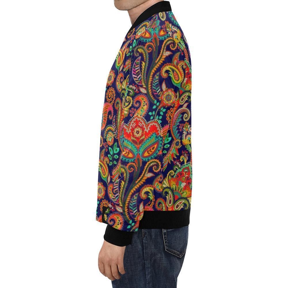 Red-Flower-Paisley-Pattern-Print-Mens-Bomber-Jacket-1