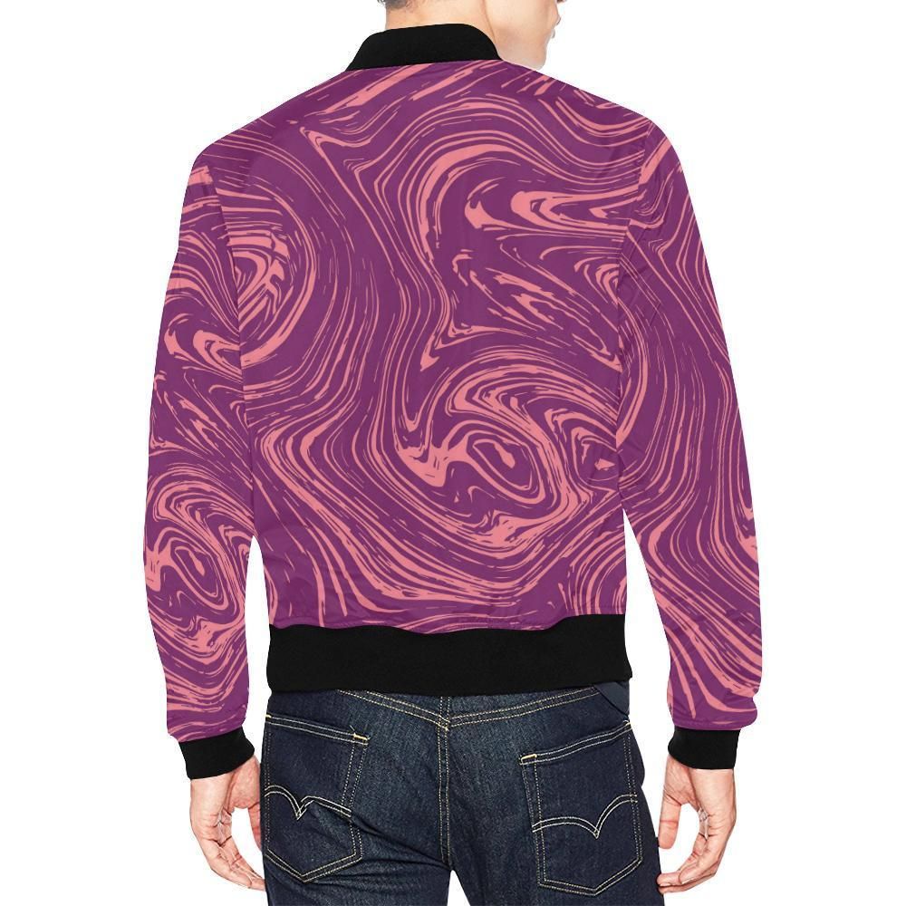 Red-Marble-Pattern-Print-Mens-Bomber-Jacket-2