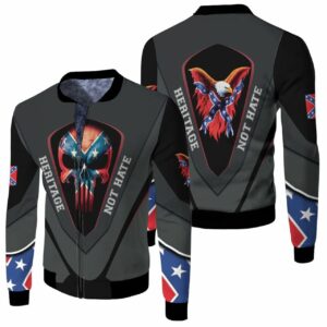 Redneck Punisher Skull Heritage Not Hate 3D T Shirt Hoodie Sweater Jersey Bomber Jacket Model 5038 Bomber Jacket