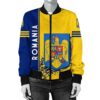 Romania Coat Of Arms Women Bomber Jacket Quarter Style 1 J7