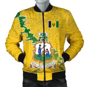 Saint Vincent and the Grenadines Christmas Coat Of Arms Men Bomber Jacket  X Style J78 Bomber Jacket