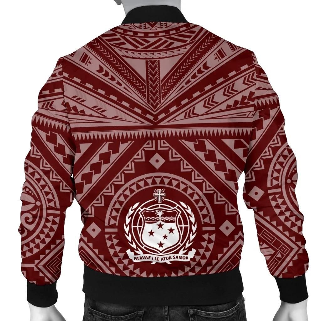 Samoa-Personalised-Mens-Bomber-Jacket-Samoa-Seal-In-Polynesian-Tattoo-Style-Red-BN25-Bomber-Jacket-1