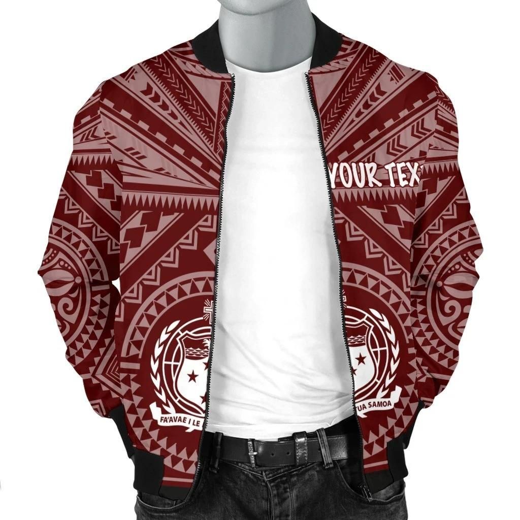 Samoa-Personalised-Mens-Bomber-Jacket-Samoa-Seal-In-Polynesian-Tattoo-Style-Red-BN25-Bomber-Jacket-2