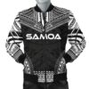 Samoa Polynesian Chief Men's Bomber Jacket - Black Version - Bn10 Bomber Jacket