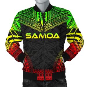 Samoa Polynesian Chief Men's Bomber Jacket - Reggae Version - Bn10 Bomber Jacket