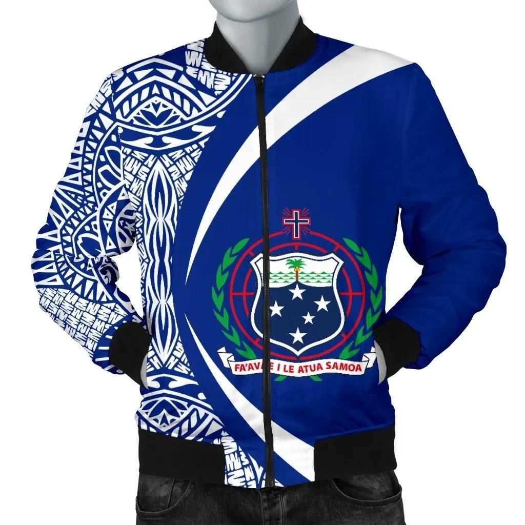 Samoa Polynesian Men's Bomber Jacket - Circle Style J1 Bomber Jacket Samoa Polynesian Men's Bomber Jacket - Circle Style J1 Bomber Jacket