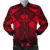 Samoa Polynesian Men's Bomber Jacket - Samoa Red Seal with Polynesian Tattoo - BN18 Bomber Jacket