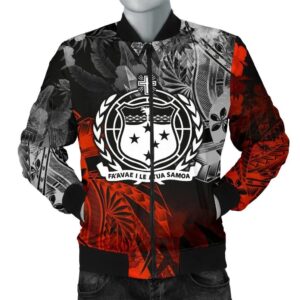 Samoa Polynesian Men's Bomber Jacket - Vintage Polynesian Style - BN15 Bomber Jacket