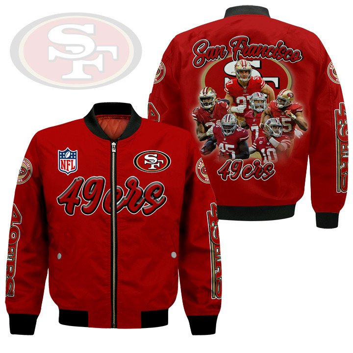 San Francisco 49Ers Players Nfl Bomber Jacket San Francisco 49Ers Players Nfl Bomber Jacket