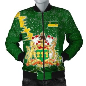 Saskatchewan Christmas Coat Of Arms Men Bomber Jacket  X Style J78 Bomber Jacket
