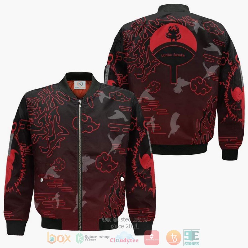 Sasuke Uchiha Clan Naruto Outfit Anime Bomber Jacket Sasuke Uchiha Clan Naruto Outfit Anime Bomber Jacket